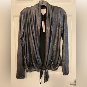 Romeo & Juliet Couture Shimmer Cardigan Top Blouse NWT S Small